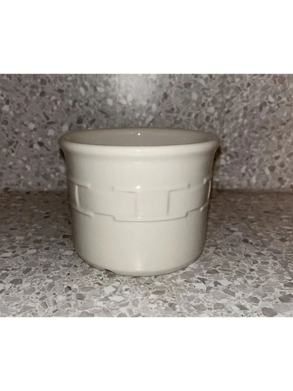 Longaberger WOVEN TRADITIONS IVORY One Pint Salt Crock